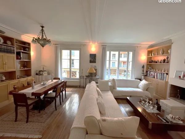 A deux pas des bords de seine appartement calme sur cour, avec ascenseur, 5 pieces - 3 chambres - ch