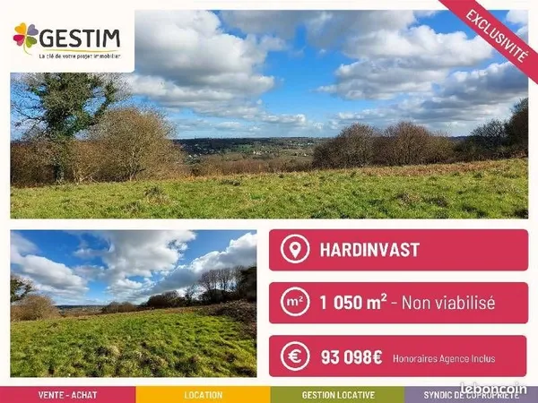 Terrain 1 050 m² Hardinvast