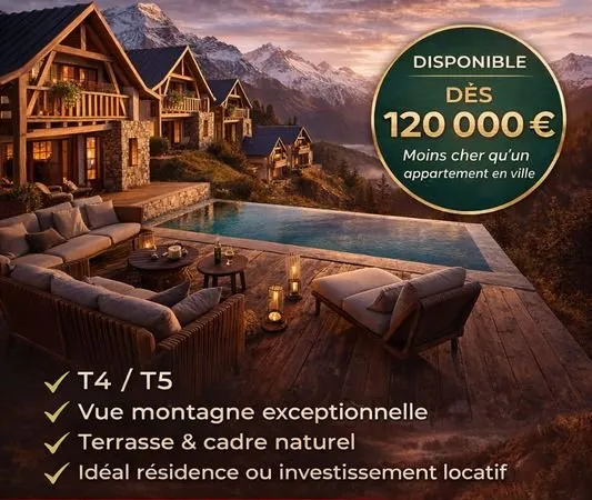 Chalets meublés Pyrénées Seix T3/T4/T5 dès 120000 euros