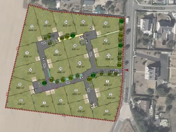 Terrain 432 m² Beaumont Louestault