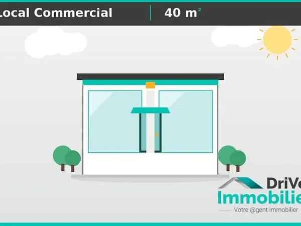 Local commercial 2 pièces 40 m²