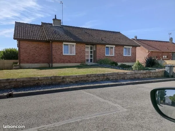 Maison individuelle plain-pied, avec jardin ; proche Arras, en campagne