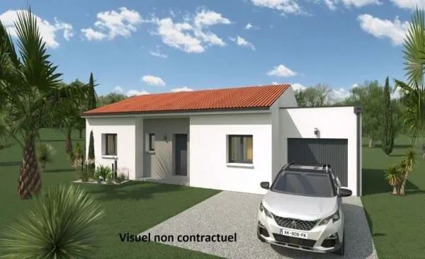 Maison neuve plain-pied 83 m² avec 3 chambres...