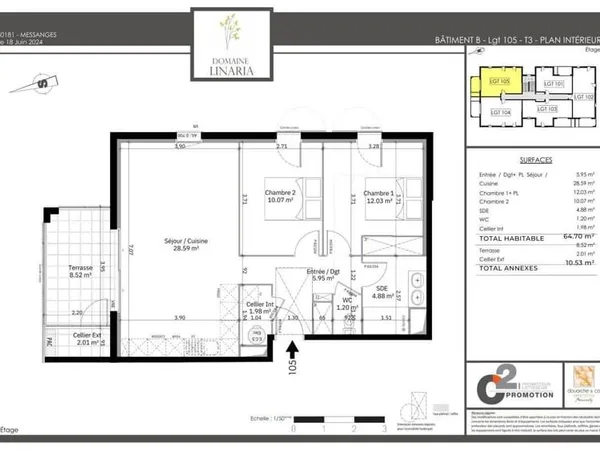 Appartement T3 avec terrasse à Messanges proche océan