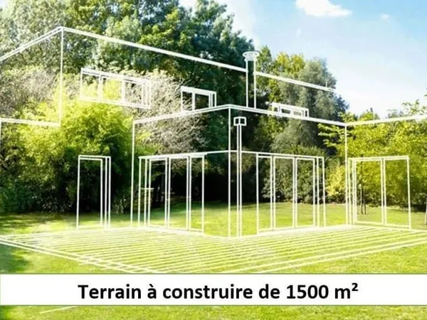TERRAIN 1500 M² DIVISIBLE