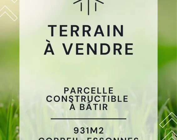Terrain constructible de 931m2 à vendre