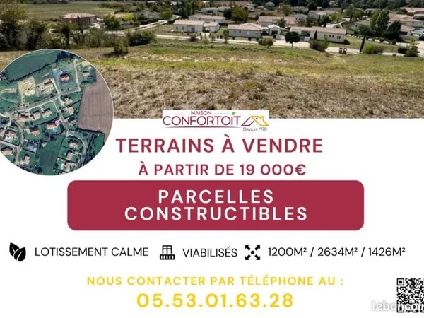 Terrains Constructible à vendre - Casseneuil