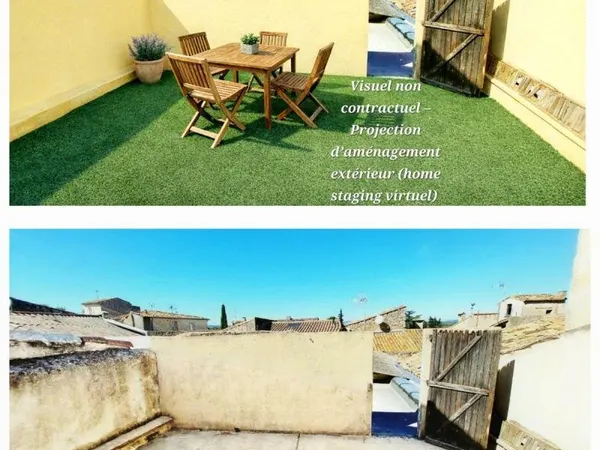 Opportunité rare à Entre-Vignes (34400 Saint-Christol) : immeuble mixte habitation avec une terrasse