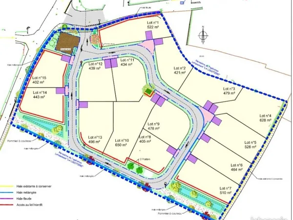 Terrain 464 m² Villedieu Les Poeles