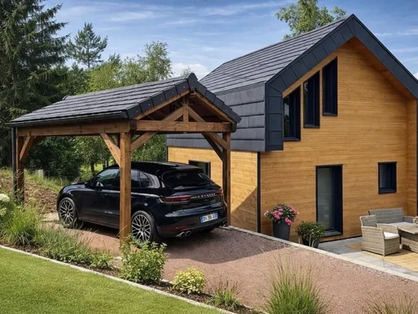 Chalet atypique neuf avec carport - Secteur prisé