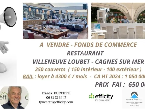 Fonds de commerce 280 m²