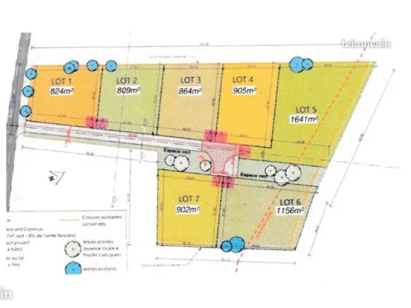 Terrain 1 641 m² Saint Nicolas De La Grave
