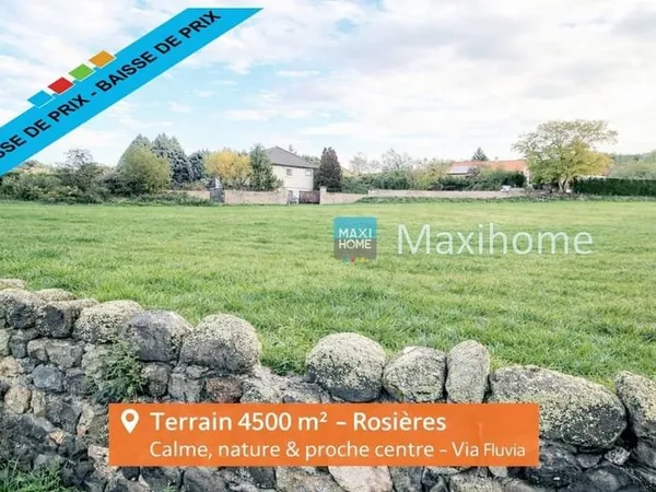Terrain 4500 m² - Rosières - Calme, nature & proche centre -