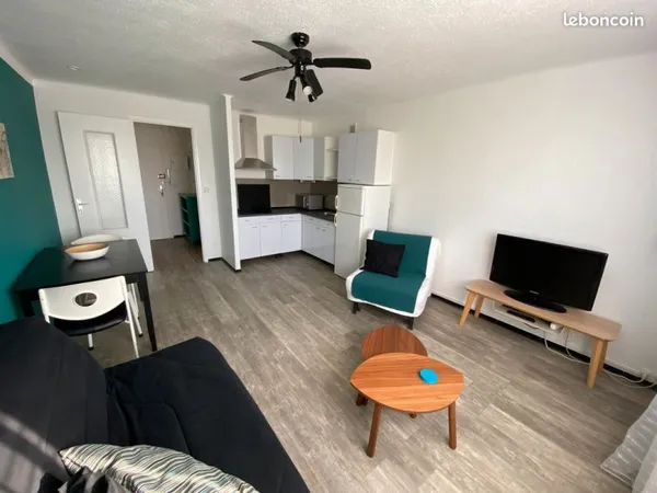 Studio étudiant ou bail mobilité 26m², plage à 50m location de septembre 2026 à juin 2027