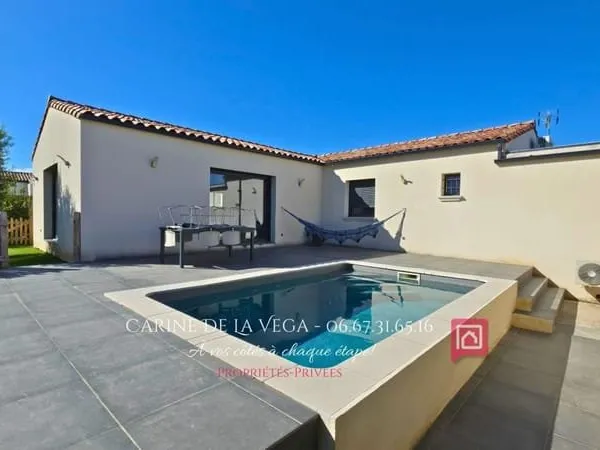 Villa contemporaine plain-pied de 127m² avec piscine à deux pas de Pézenas