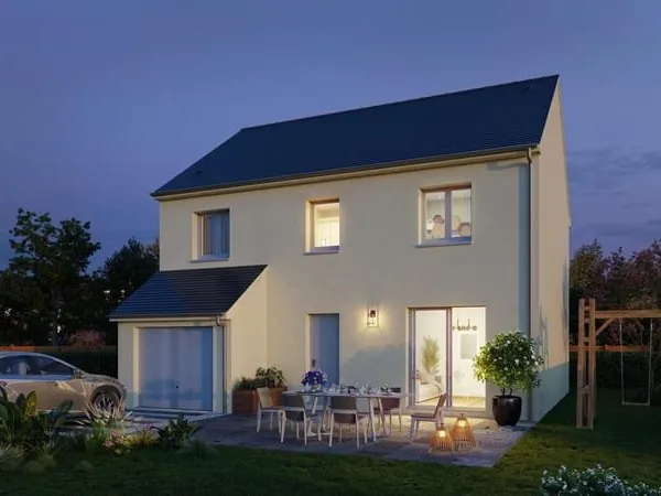 Maison R+1 de 102 m2 habitables de 4 chambres + garage