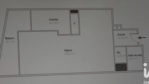 Appartement 1 pièce 41 m²