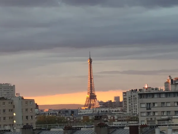 Studio meublé - pied à terre à paris : cocon sur les toits de paris vue tour Eiffel