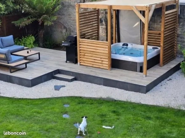Appartement 4 pièces - 89 m² - Jardin 150 m² avec spa - Lorient centre
