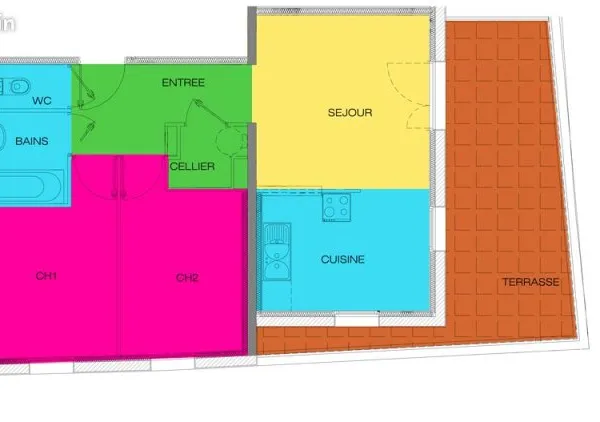 Appartement T3 avec terrasse