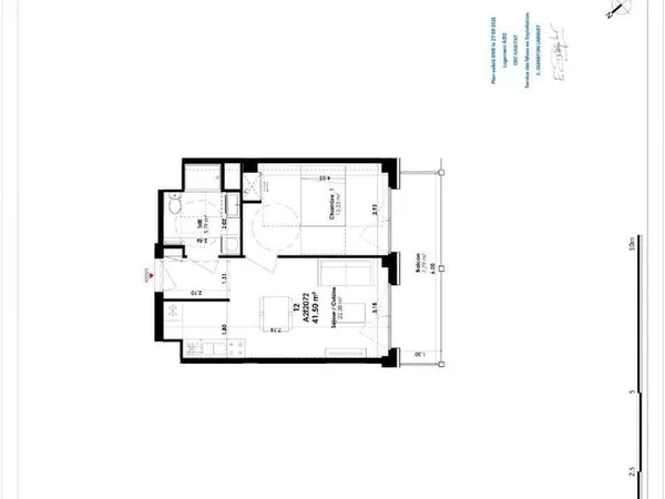 Appartement 2 pièces 42 m²