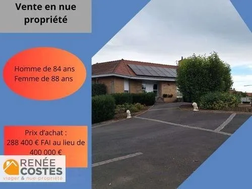 Vente en nue propriété - F89-H84 ans - BILLY BERCLAU (62138)