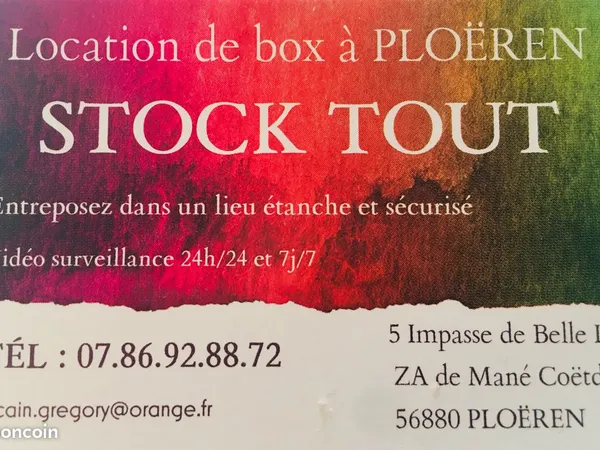 Location Box, stockage, garde meubles, garage, hivernage