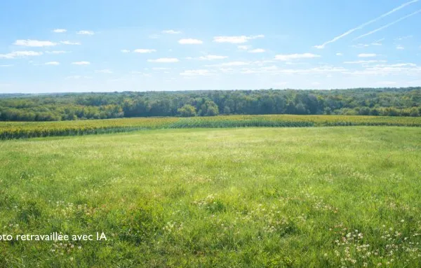 Vends terrain à bâtir 3500m² - 1h de Bordeaux - possibilité 1,7 ha total - expo sud - vue dégagée