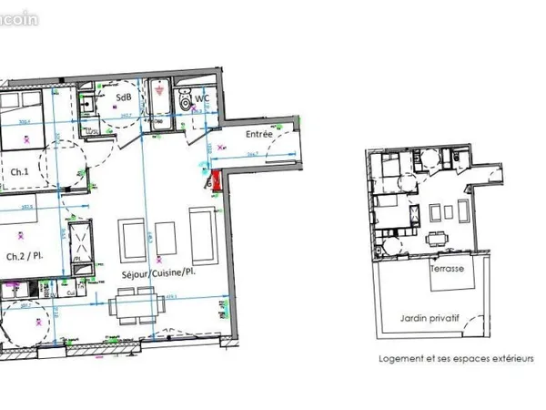 Appartement 3 pièces 64 m²