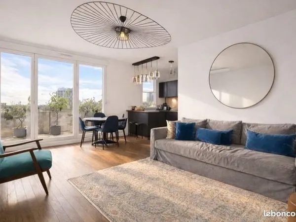 4 pièces avec grande terrasse orientée Sud + 2 parking - Métro 14 Gentilly - Gentilly (94250). À deu
