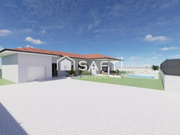Maison d' architecte T5 aux normes RE 2020 de 186m² Sur une parcelle de 1172m² clé en mains.