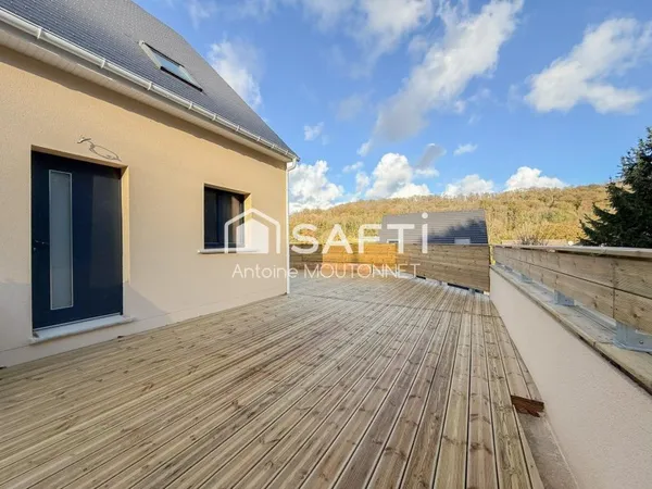 Maison contemporaine neuve avec une terrasse exceptionnelle