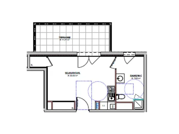 Studio de 30m2 à louer sur Tours