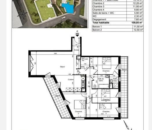 Superbe appartement élégamment meublé situé à deux pas du métro dans une résidence qui vient d'être 