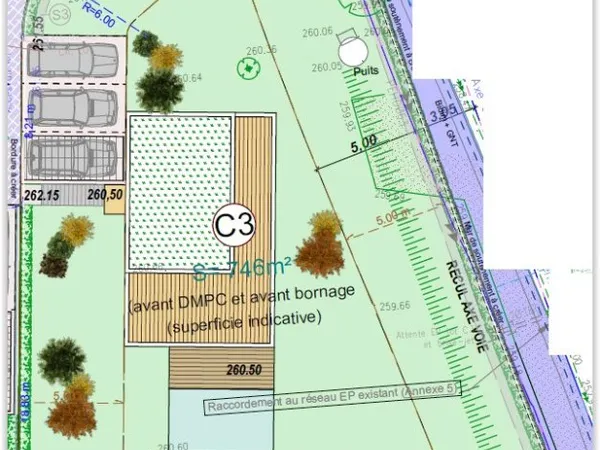 Terrain 746 m²