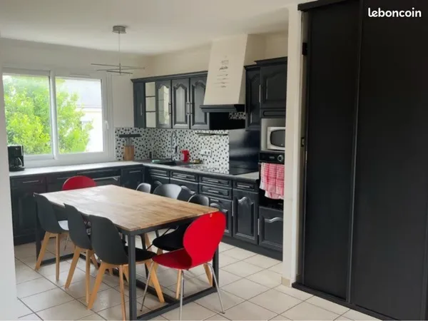 Location maison meublée 8 personnes, 4 chambres pour ouvriers des chantiers Saint-Nazaire