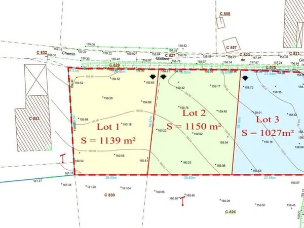 Terrain 1150 m²