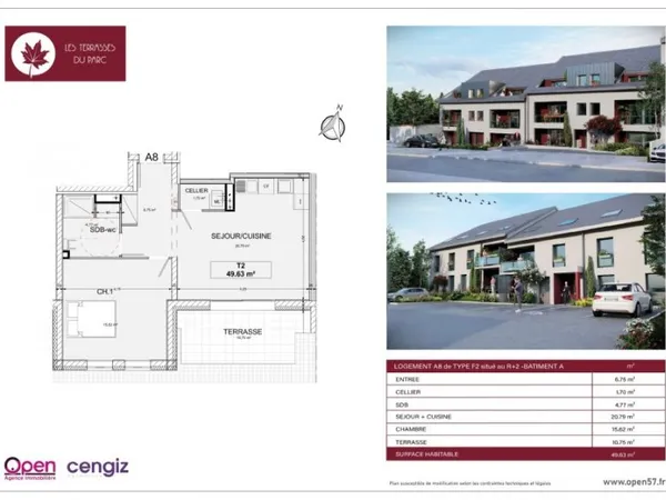 Appartement 2 pièces 50 m²