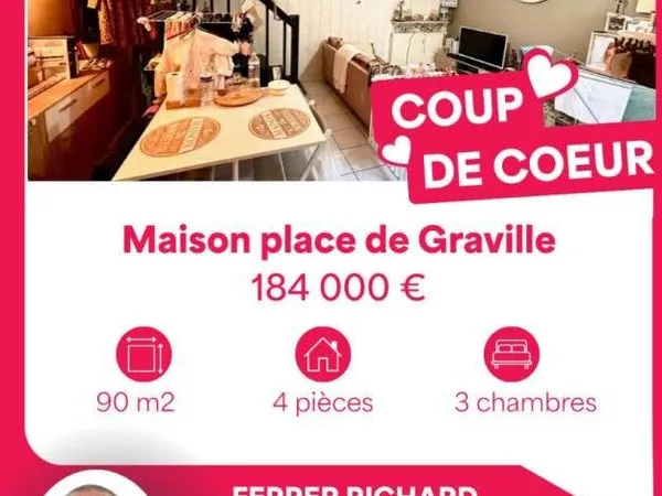 Maison Le Havre Graville 4 pièces 90 m2