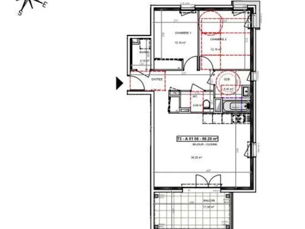 Vente Appartement 3 pièces
