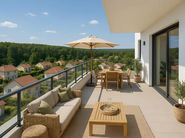 -SUPERBE T4 DE 85m² + GRANDE TERRASSE 45m² AVEC VUE DEGAGEE