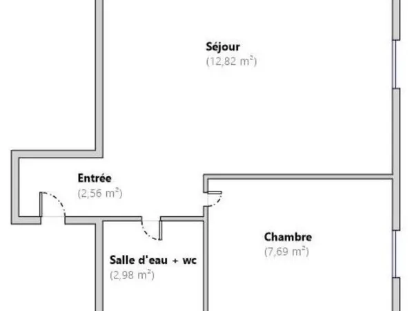 Appartement 2 pièces 26 m²