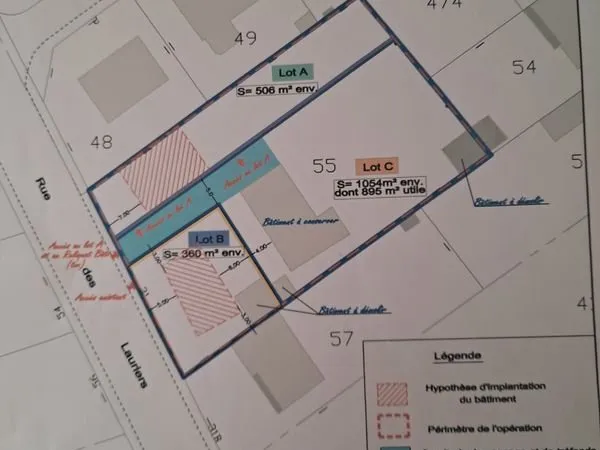 Terrain 506 m2 centre les sorinieres