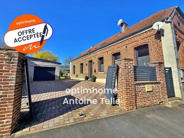 Saint-Souplet 59360 - Maison individuelle de 4 chambres avec garage & jardin sur 1100m²