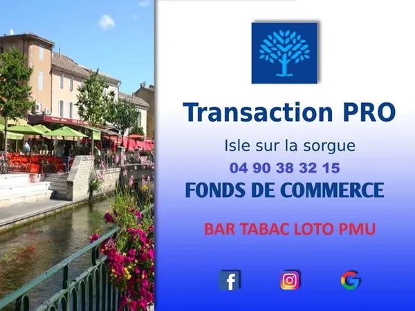 Fonds de commerce Tabac L Isle Sur La Sorgue