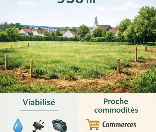 Terrain 938 m²