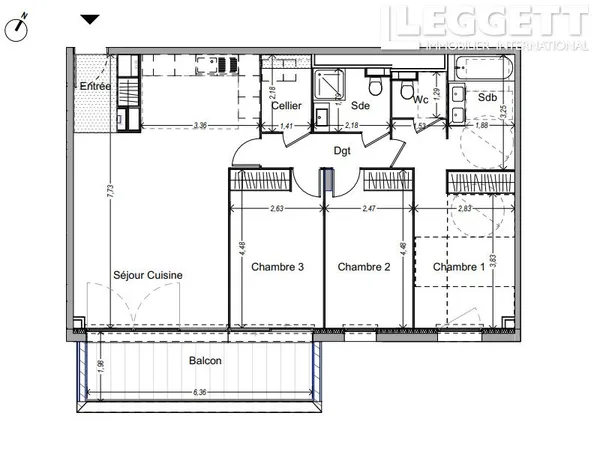 Appartement neuf de 3 chambres à vendre à Briançon, à proximité des remontées mécaniques et du centr