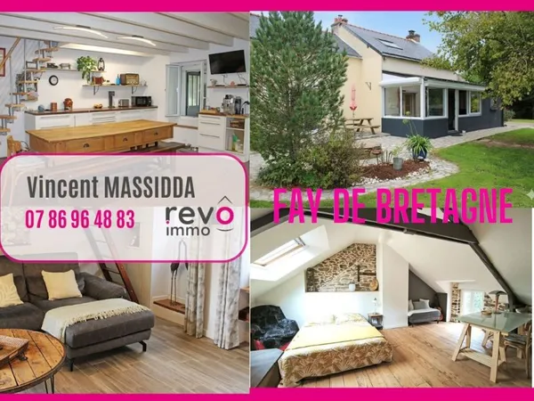 FAY DE BRETAGNE - Maison 140 m² / 3 chbres-  2600m² de terrain