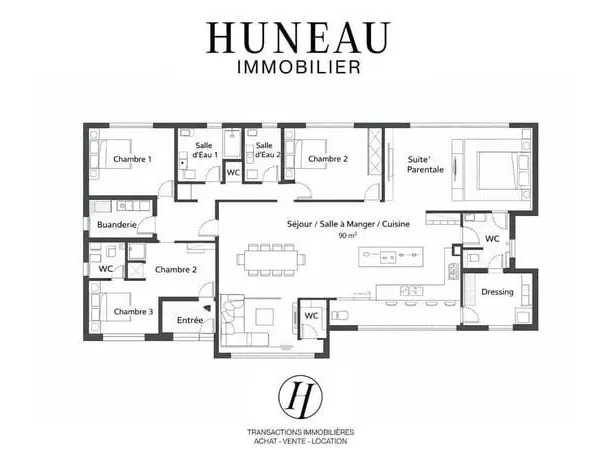 Appartement 7 pièces 225 m²