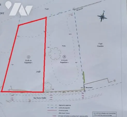 Terrain 887 m²